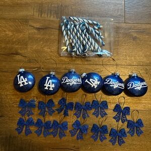 Blue Holiday Ornament Set